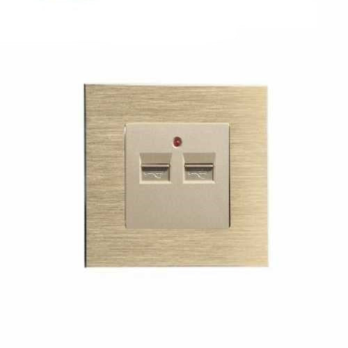 PRIZĂ DUBLĂ USB 2A M2 CU RAMA DIN ALUMINIU